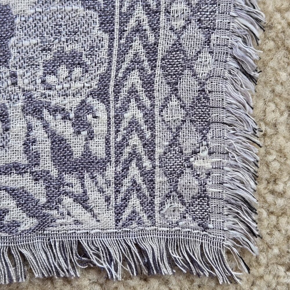 J. Jill Jacquard Snowflake Scarf Grey Onyx - Picture 6 of 7